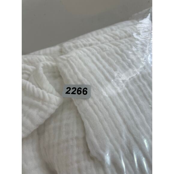 Xirena White Gauze Fit & Flare Minimalist Peasant Dress Size Small 100% Cotton - Picture 15 of 15